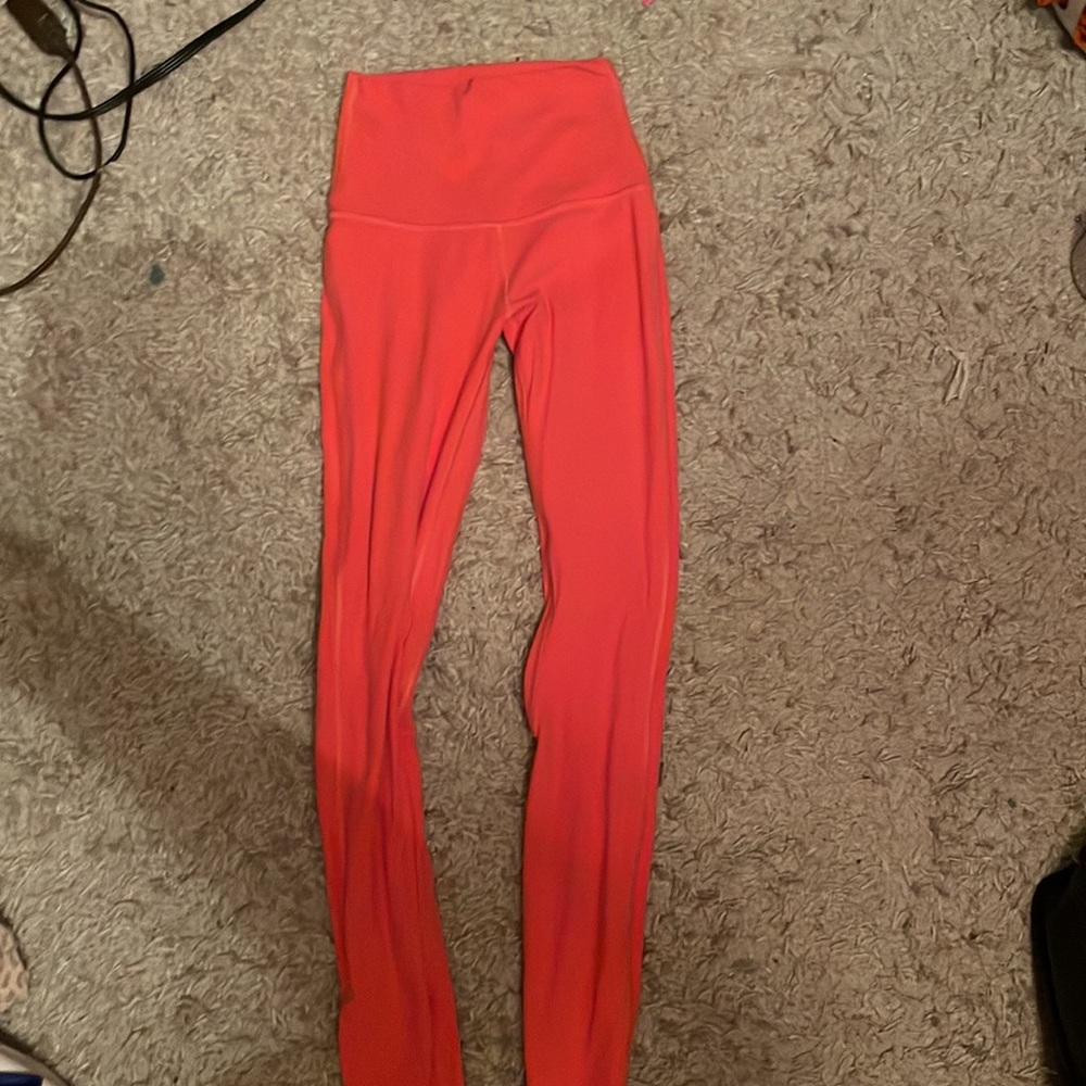 Lululemon coral High-Waisted Leggings - Picture 3 of 3
